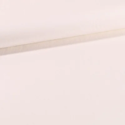 Tissu Coton Sergé extensible Ecru - Par 10 cm