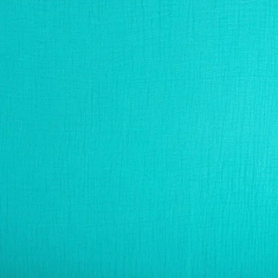 Tissu Double gaze de coton uni Turquoise  - Par 10 cm