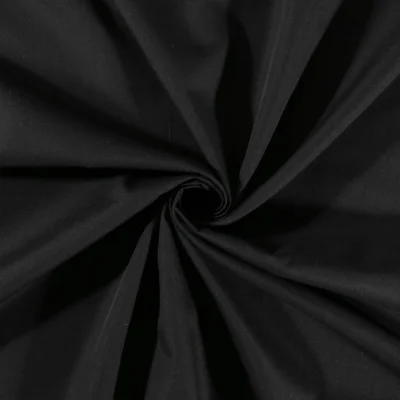 Tissu Polycoton uni Noir - Par 10 cm