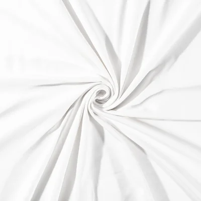 Coupon Tissu Jersey Coton uni Blanc - Coupon de 20 cm