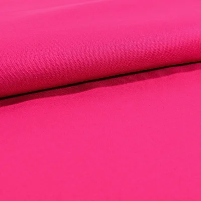 Tissu Toile Coton Canvas uni Fuchsia - Par 10 cm