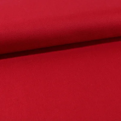 Tissu Toile Coton Canvas uni Rouge bordeaux - Par 10 cm