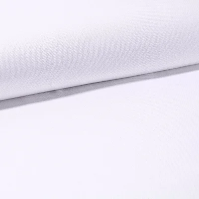 Tissu Toile Coton Canvas uni Blanc - Par 10 cm