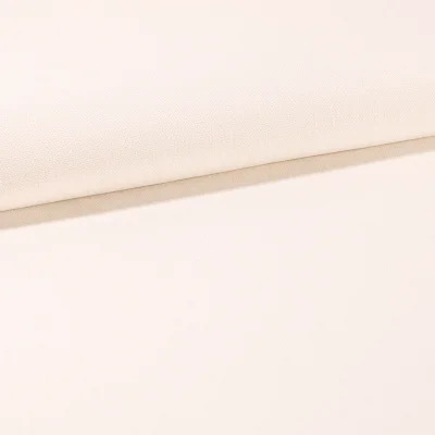 Tissu Toile Coton Canvas uni Ecru - Par 10 cm