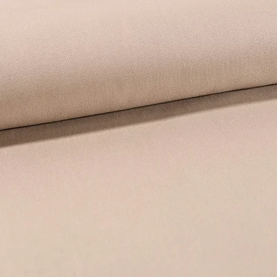 Tissu Toile Coton Canvas uni Beige Clair - Par 10 cm