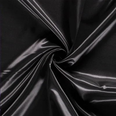 Tissu Satin uni Noir x1m