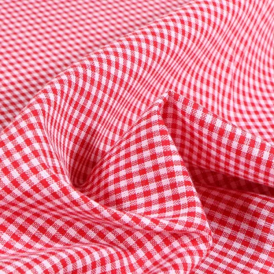 Tissu Vichy Mini carreaux 3 mm Rouge - Par 10 cm