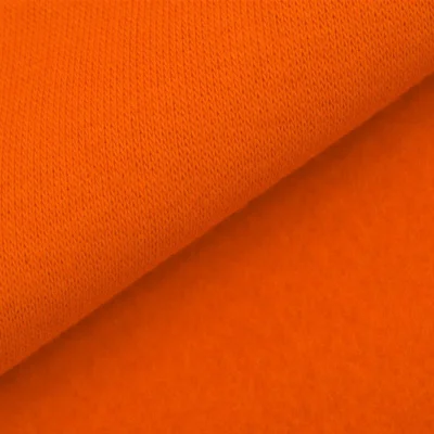Coupon Tissu Molleton Sweat uni Orange x10cm - Coupon de 10 cm