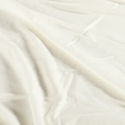 Tissu Jersey Viscose délavé uni Blanc cassé - Par 10 cm