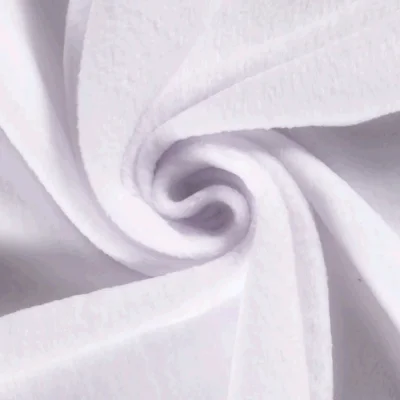 Tissu Polaire uni Blanc - Par 10 cm