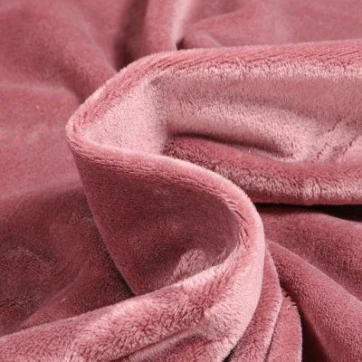 Coupon Tissu Minky Ultra doux Ras Mauve - Coupon de 10 cm