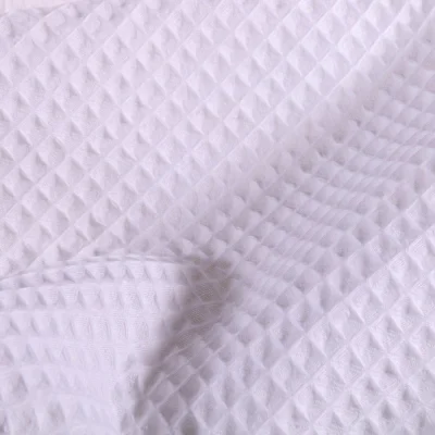 Tissu Nid d&#039;abeille Blanc x10cm