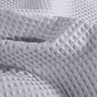Tissu Nid d&#039;abeille Gris galet - Par 10 cm
