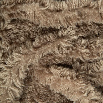 Tissu Fausse fourrure poils long Agneau de Mongolie uni Beige - Par 10 cm