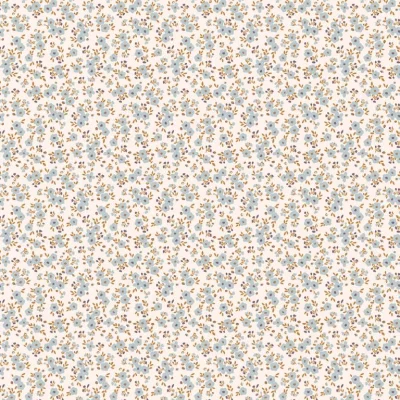 Tissu Popeline de Coton Capri sur fond Blanc - Par 10 cm