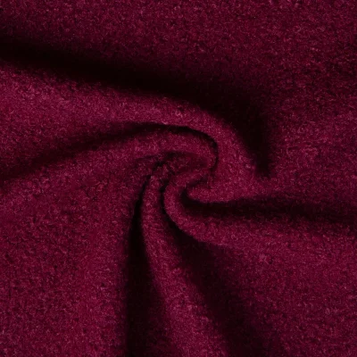 Tissu Bouclette Curly uni Pourpre - Par 10 cm