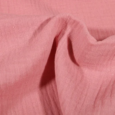 Tissu Double gaze de coton uni Vieux rose - Par 10 cm