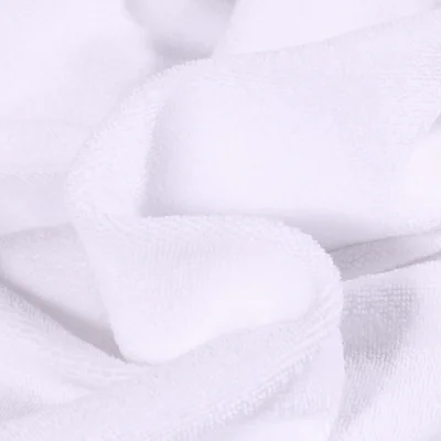 Tissu Jersey Velours Eponge Lua uni Blanc - Par 10 cm