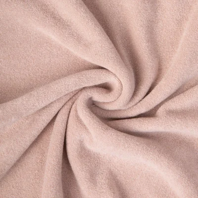 Tissu Jersey Velours Eponge Lua uni Taupe - Par 10 cm