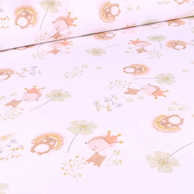 Tissu Coton imprimé Arty Lybela sur fond Blanc - Par Coupon de 3m