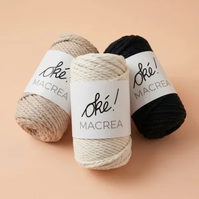 Fil Coton macramé Cheval Blanc Macrea - 3 Couleurs