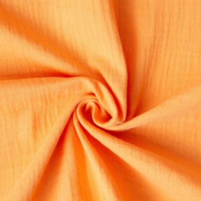 Tissu Double gaze Manguva uni Abricot - Par 10 cm