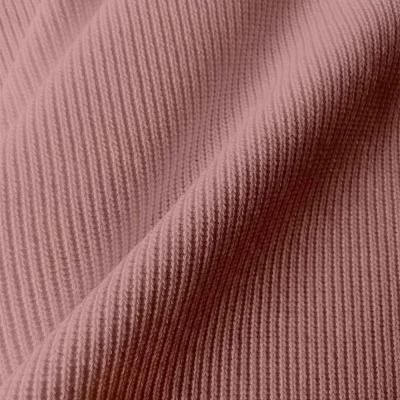 Tissu Maille Tricot Miloza uni Vieux rose - Par 10 cm