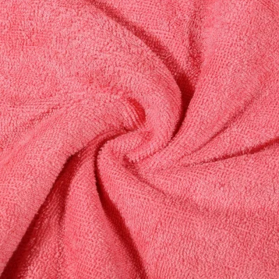 Tissu Micro Éponge Bambou Rose corail - Par 10 cm
