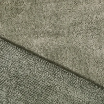 Tissu Micro Éponge Bambou Vert kaki clair - Par 10 cm
