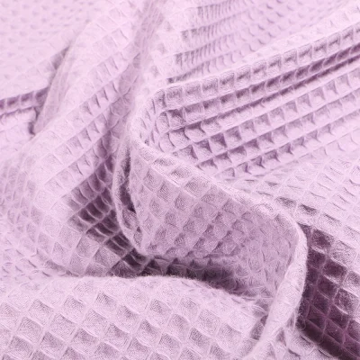 Tissu Nid d&#039;abeille Lilas - Par 10 cm