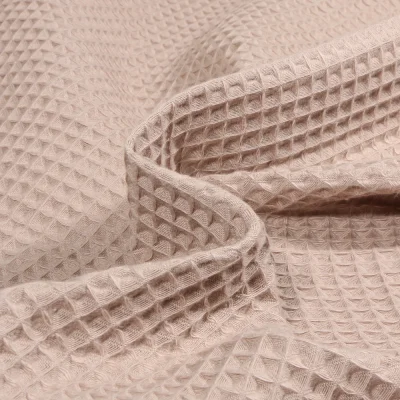 Tissu Nid d&#039;abeille Crème - Par 10 cm