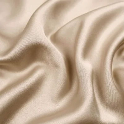 Tissu Satin Duchesse uni Beige - Par 10 cm