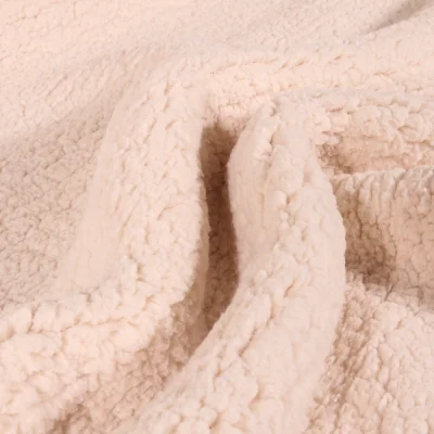 Tissu Fausse fourrure Sherpa Ecru - Par 10 cm