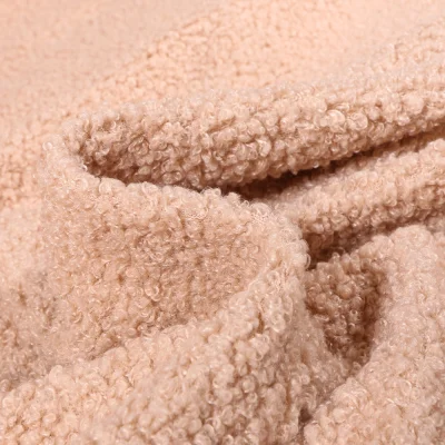 Tissu Fausse fourrure Teddy Bouclettes Camille Beige - Par 10 cm