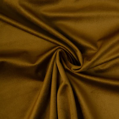 Tissu Velours ras d&#039;ameublement uni Ocre - Par 10 cm