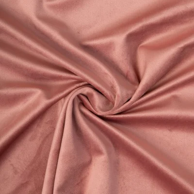 Tissu Velours ras d&#039;ameublement uni Rose romantique - Par 10 cm