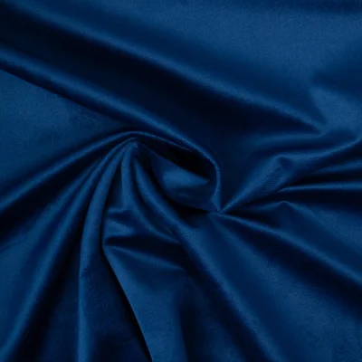 Tissu Velours ras d&#039;ameublement uni Bleu foncé - Par 10 cm