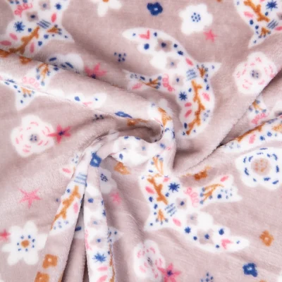 Tissu Doudou imprimé Catrina hirondelles latina sur fond Gris - Par 10 cm