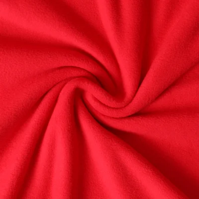 Tissu Polaire doux Grand Froid Rouge - Par 10 cm
