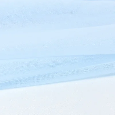 Tissu Tulle souple grande largeur Bleu azur - Au mètre