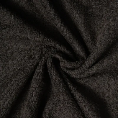 Tissu Micro Eponge Bambou Moélia uni sur fond Noir - Par 10 cm