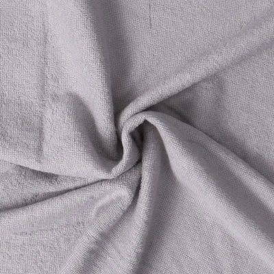 Tissu Micro Eponge Bambou Moélia uni Gris - Par 10 cm