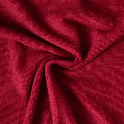 Tissu Micro Eponge Bambou Moélia uni sur fond Bordeaux - Par 10 cm