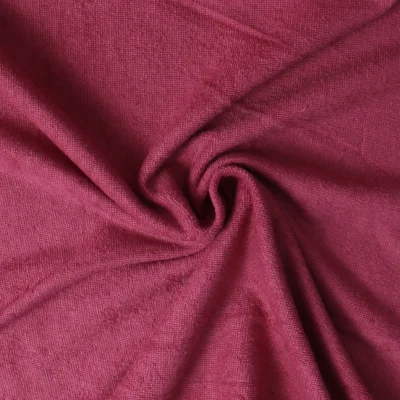 Tissu Micro Eponge Bambou Moélia uni Framboise - Par 10 cm