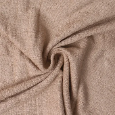 Tissu Micro Eponge Bambou Moélia uni Beige sable - Par 10 cm