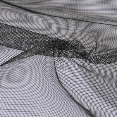 Tissu Moustiquaire rigide Noir - Par 10 cm