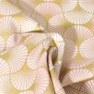 Tissu coton imprimé  Golden Vibes Robert Kaufman Fleuris sur fond Crème - Par 10 cm