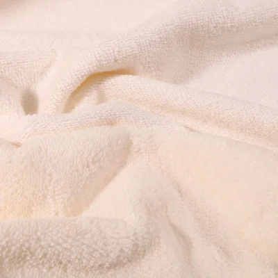 Tissu Éponge réversible Bambou envers polyester tout doux Ecru - Par 10 cm