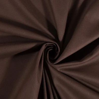 Tissu Coton uni Chocolat - Par 10 cm