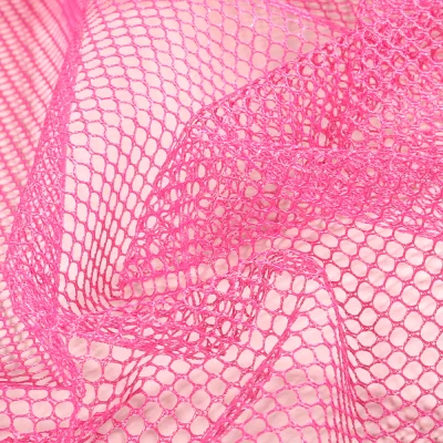 Tissu Filet Vrac mesh Rose bonbon - Par 10 cm